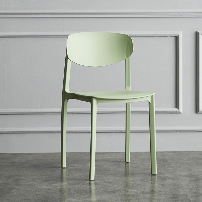 Minimalist Opening Back Dining Side Chair Kitchen Plastic Dining Side Chair