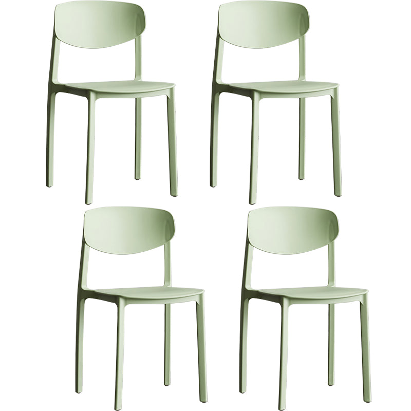 Minimalist Opening Back Dining Side Chair Kitchen Plastic Dining Side Chair