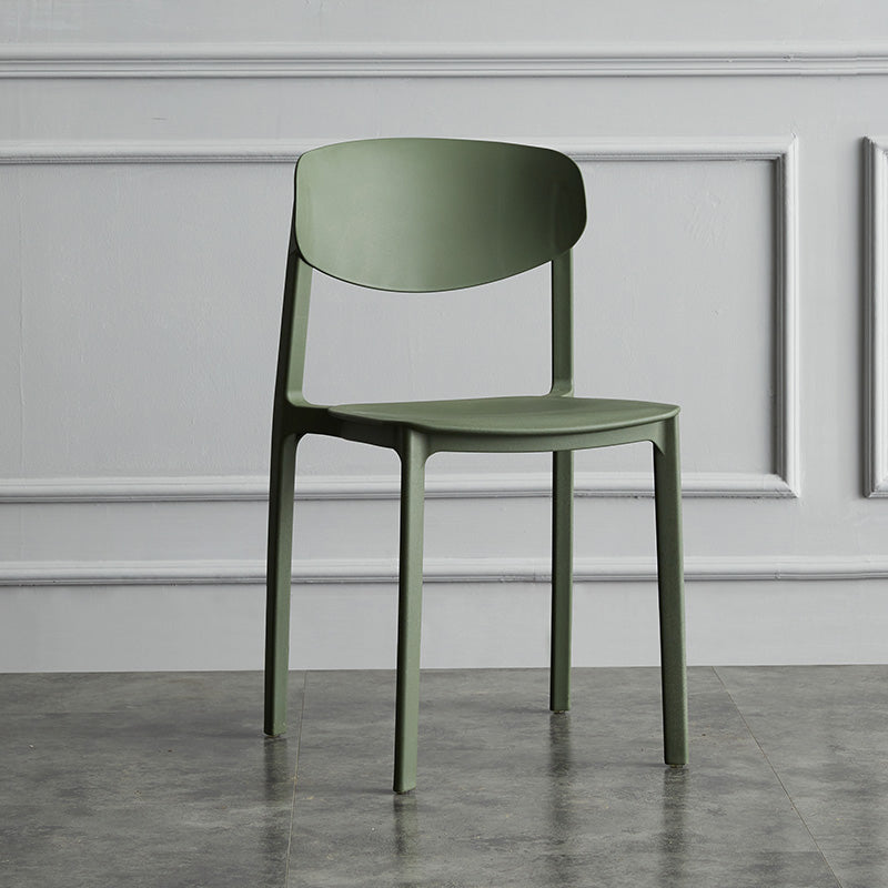 Minimalist Opening Back Dining Side Chair Kitchen Plastic Dining Side Chair