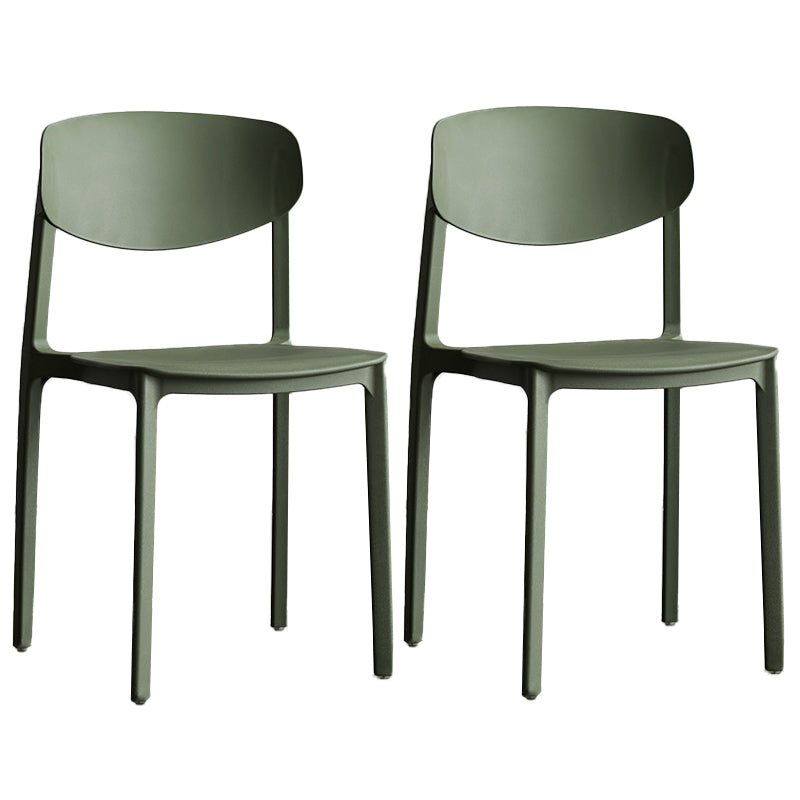 Minimalist Opening Back Dining Side Chair Kitchen Plastic Dining Side Chair