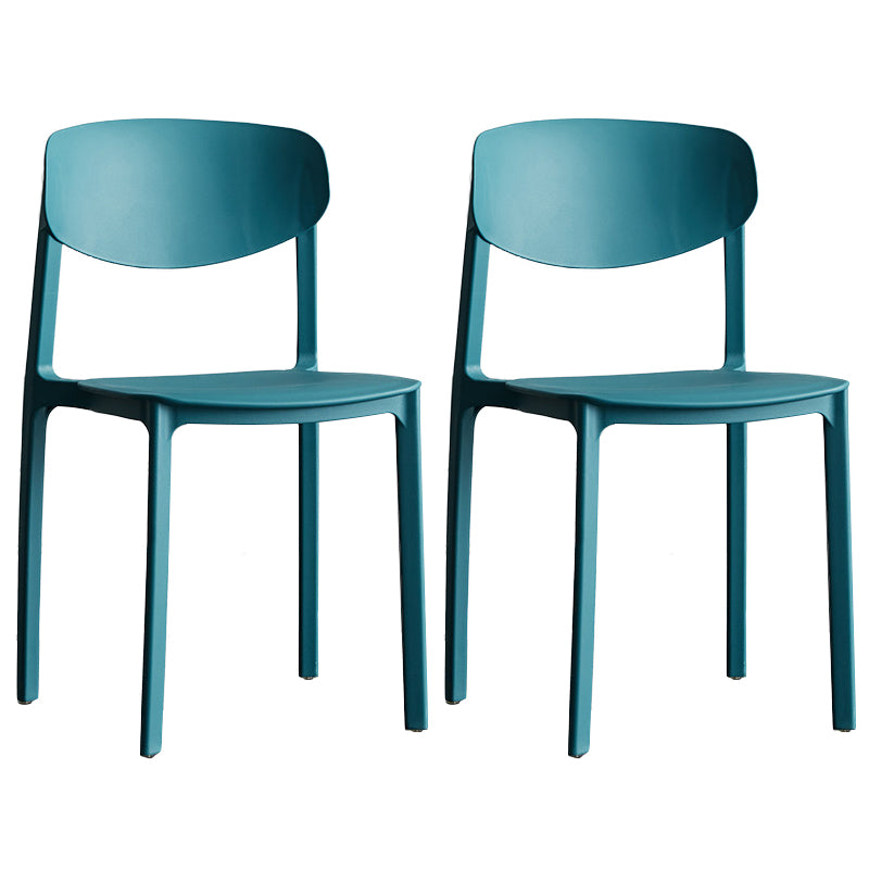 Minimalist Opening Back Dining Side Chair Kitchen Plastic Dining Side Chair