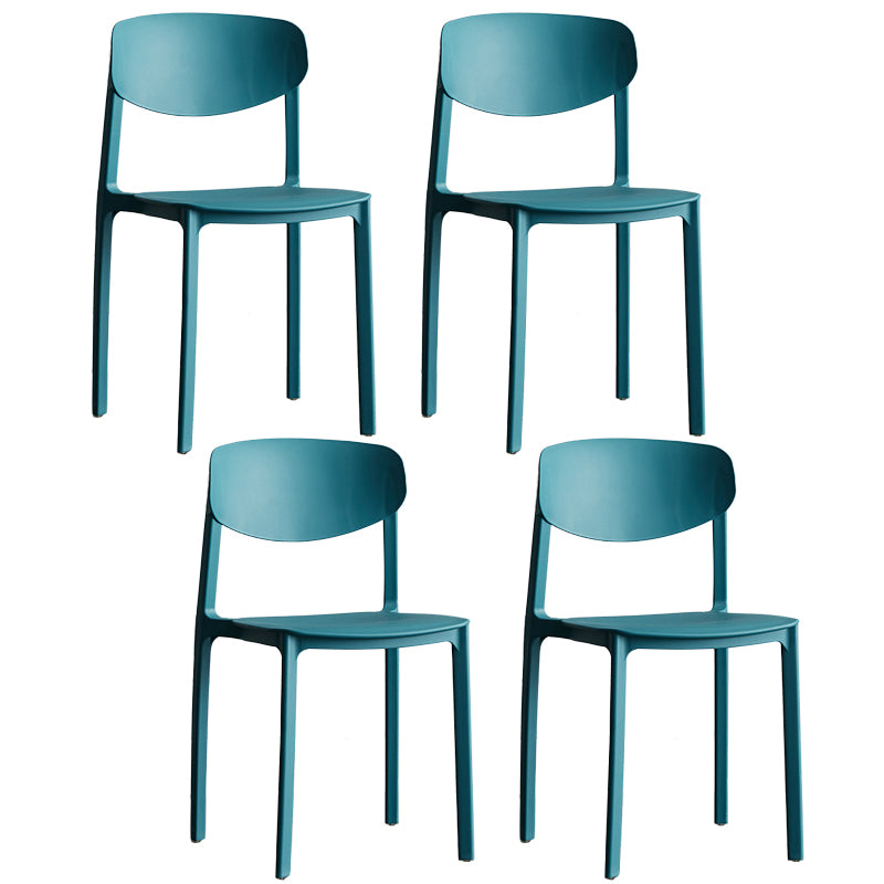 Minimalist Opening Back Dining Side Chair Kitchen Plastic Dining Side Chair