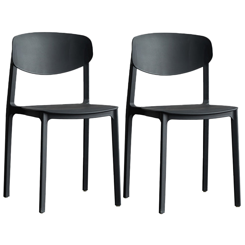 Minimalist Opening Back Dining Side Chair Kitchen Plastic Dining Side Chair