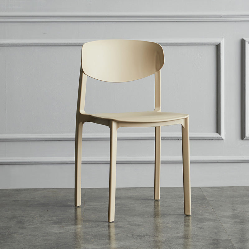 Minimalist Opening Back Dining Side Chair Kitchen Plastic Dining Side Chair