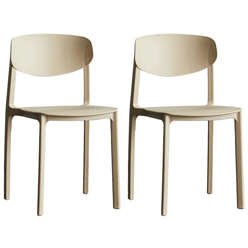 Minimalist Opening Back Dining Side Chair Kitchen Plastic Dining Side Chair