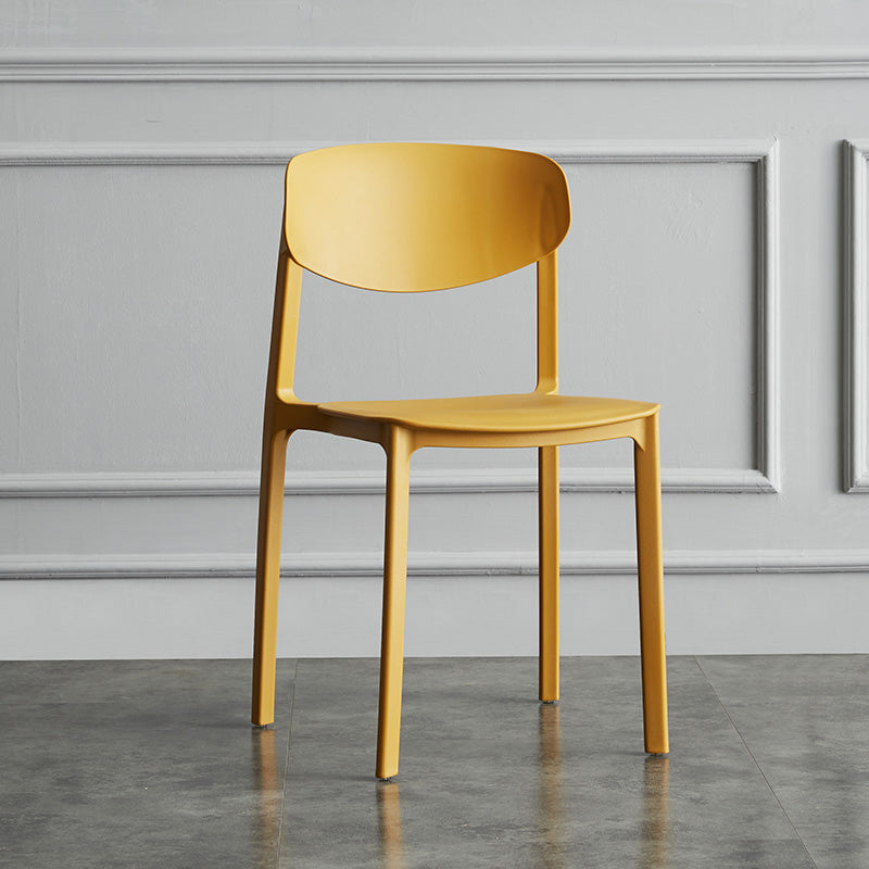 Minimalist Opening Back Dining Side Chair Kitchen Plastic Dining Side Chair