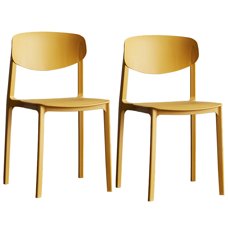 Minimalist Opening Back Dining Side Chair Kitchen Plastic Dining Side Chair