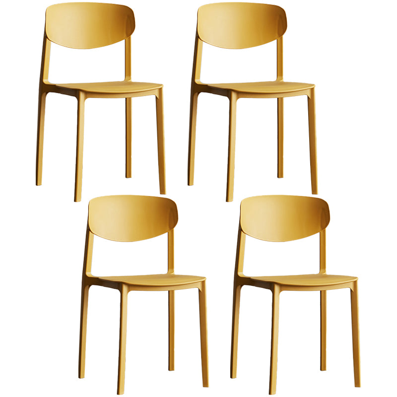 Minimalist Opening Back Dining Side Chair Kitchen Plastic Dining Side Chair