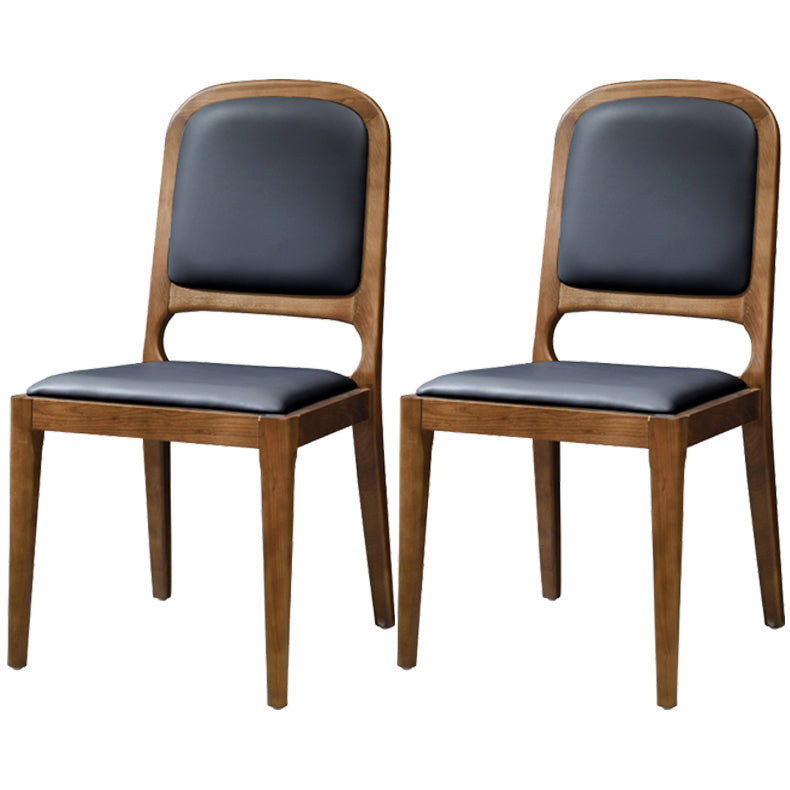 Chaise de salle à manger solide latérale de Style moderne, chaise à dossier ouvert en cuir pour usage domestique