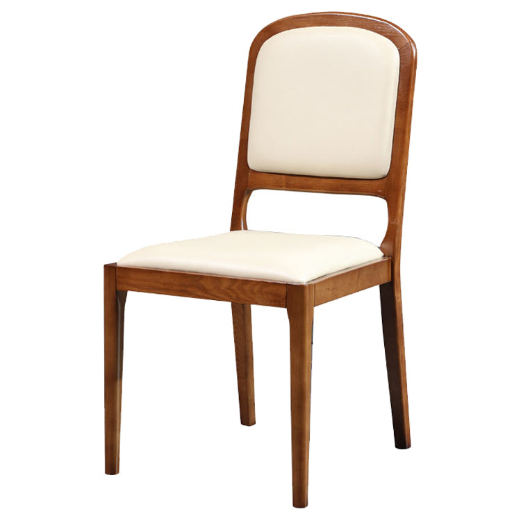 Chaise de salle à manger solide latérale de Style moderne, chaise à dossier ouvert en cuir pour usage domestique