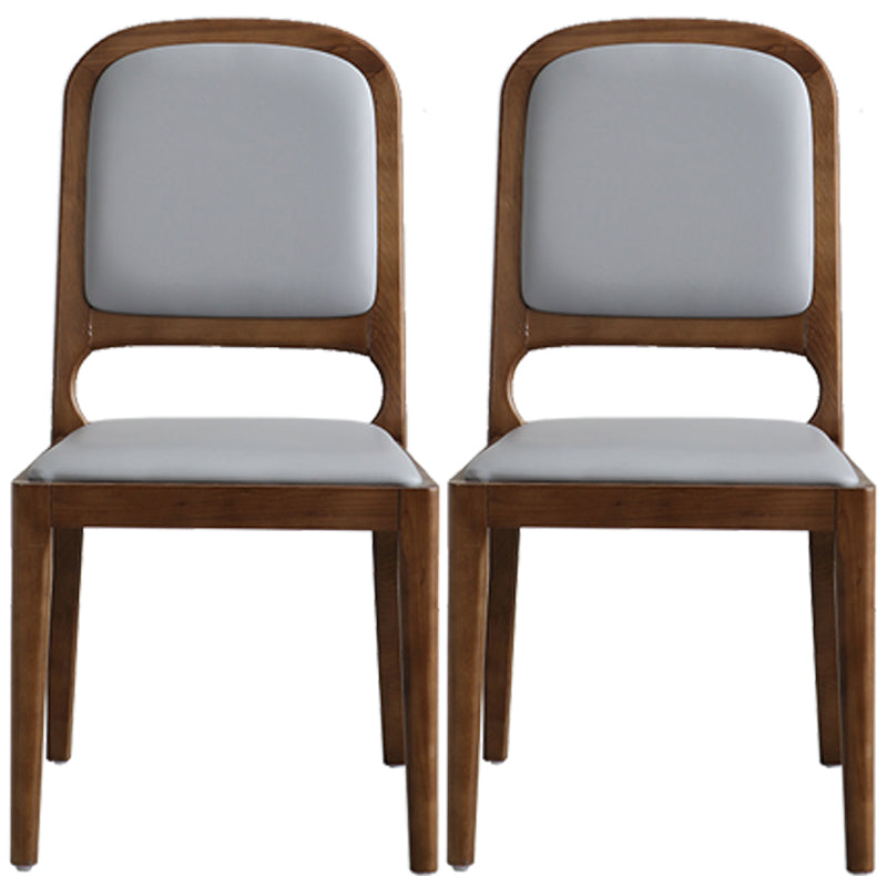 Chaise de salle à manger solide latérale de Style moderne, chaise à dossier ouvert en cuir pour usage domestique