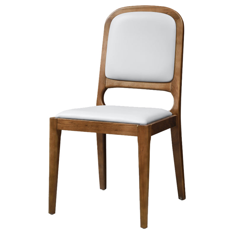 Chaise de salle à manger solide latérale de Style moderne, chaise à dossier ouvert en cuir pour usage domestique