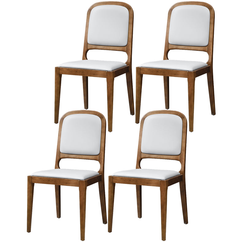 Chaise de salle à manger solide latérale de Style moderne, chaise à dossier ouvert en cuir pour usage domestique