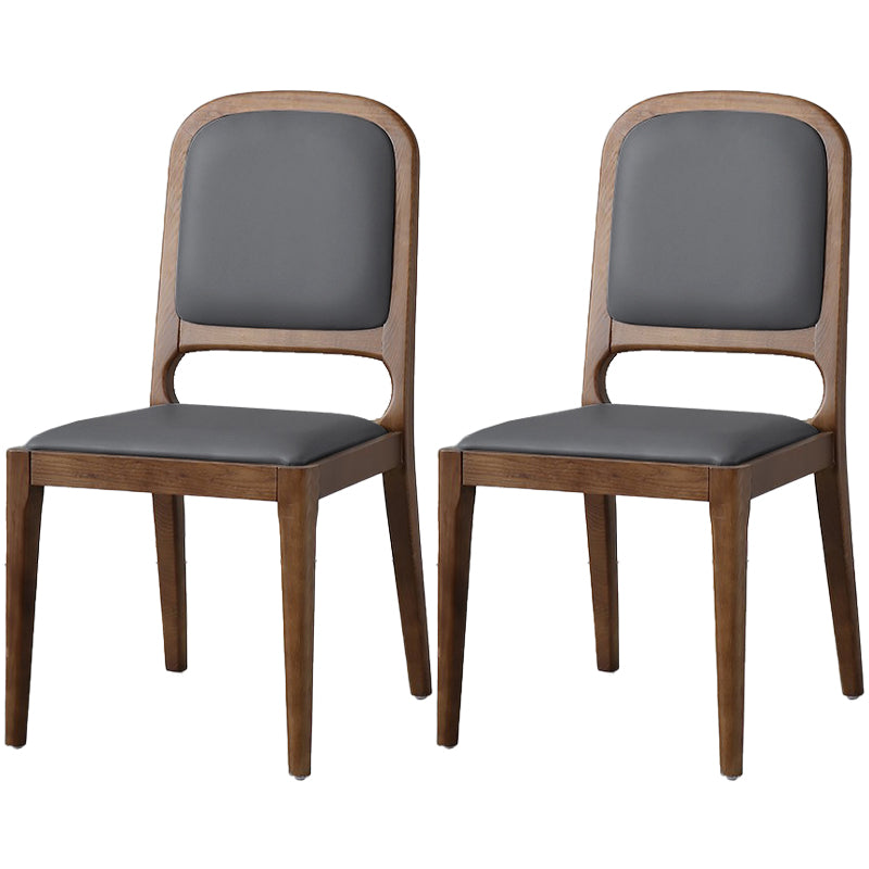 Chaise de salle à manger solide latérale de Style moderne, chaise à dossier ouvert en cuir pour usage domestique