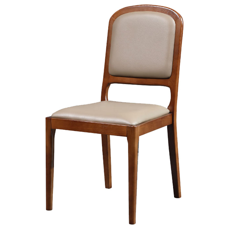 Chaise de salle à manger solide latérale de Style moderne, chaise à dossier ouvert en cuir pour usage domestique