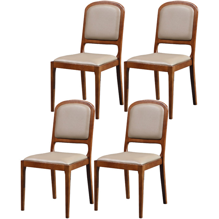 Chaise de salle à manger solide latérale de Style moderne, chaise à dossier ouvert en cuir pour usage domestique