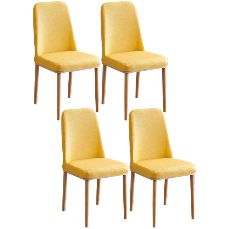 Contemporary Home Side Chair Parsons Back Metal Dining Room Chair with Sponge Cushion
