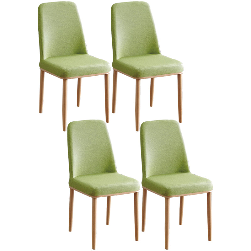 Contemporary Home Side Chair Parsons Back Metal Dining Room Chair with Sponge Cushion