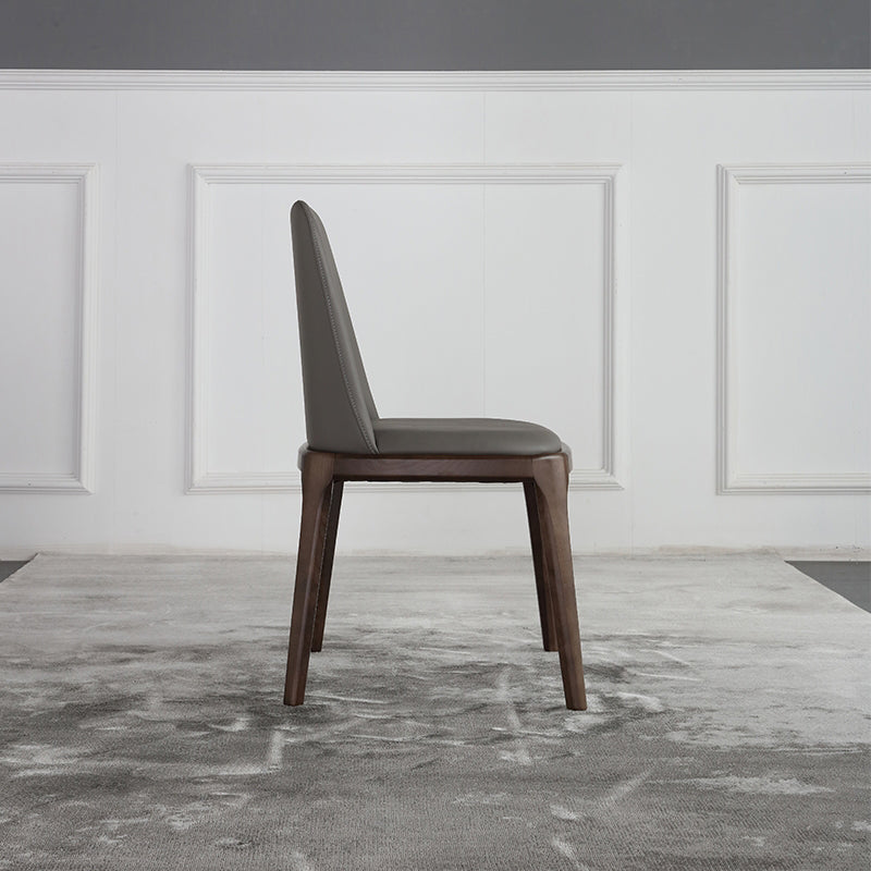 Solid Wood Industrial Dining Room Chair Matte Finish Parsons Dining Chair