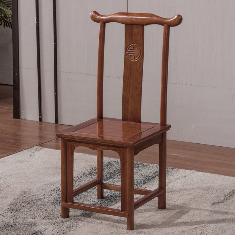Traditional Style Solid Wood Side Chair Matte Finish Slat Back Dining Chair