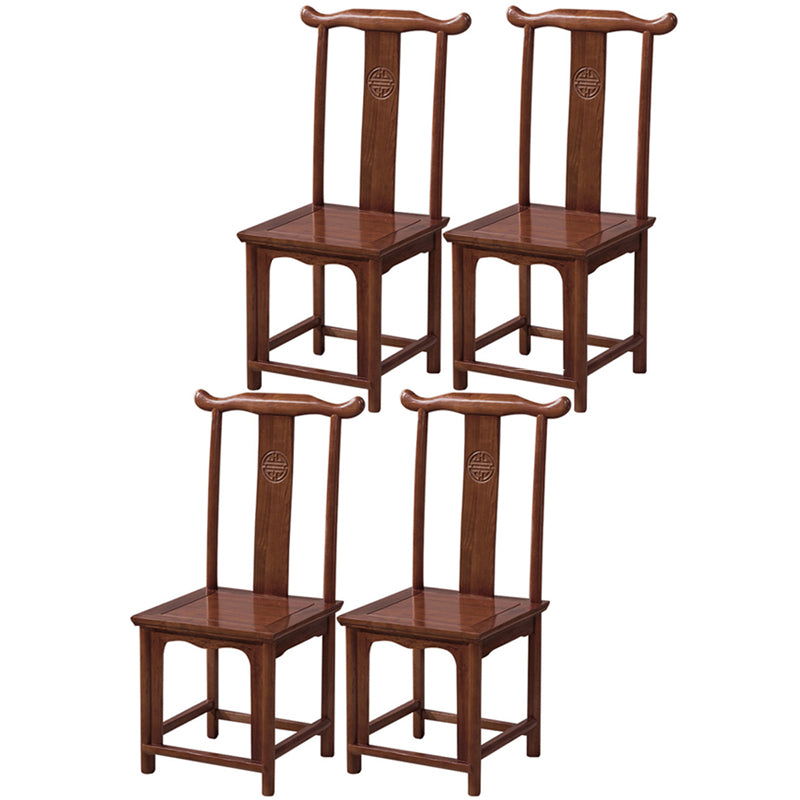 Traditional Style Solid Wood Side Chair Matte Finish Slat Back Dining Chair