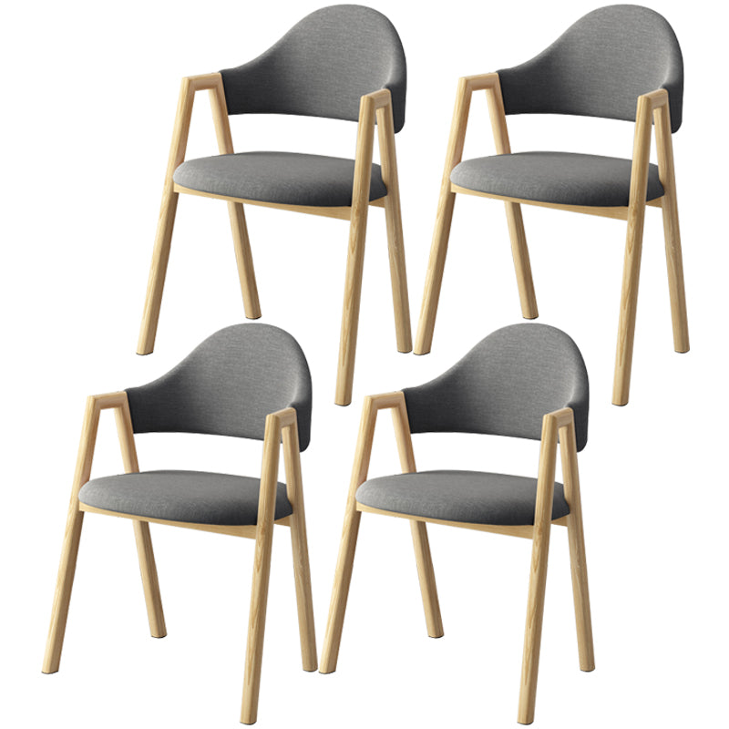 Scandinavian Study Room Metal Arm Chair Colorful Open Dining Chair with Natural Legs