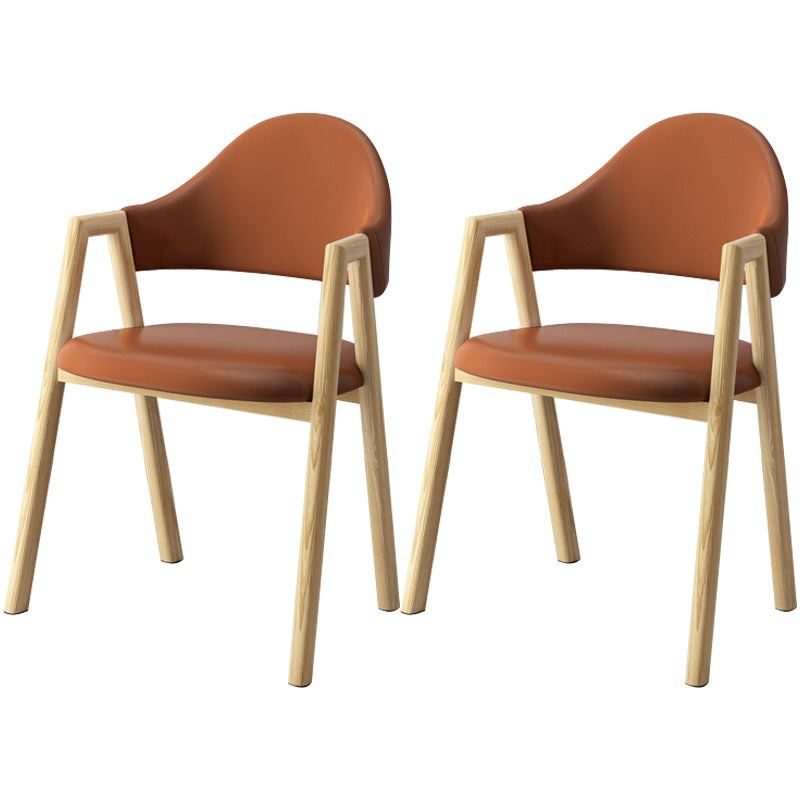 Scandinavian Study Room Metal Arm Chair Colorful Open Dining Chair with Natural Legs