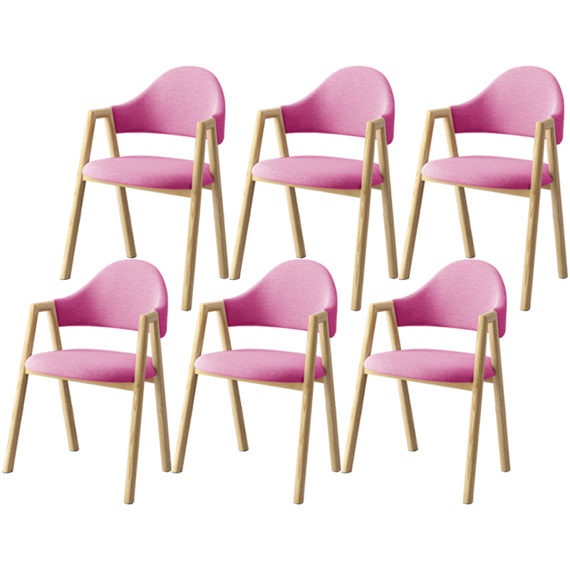 Scandinavian Study Room Metal Arm Chair Colorful Open Dining Chair with Natural Legs