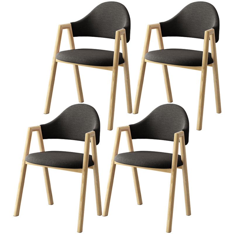 Scandinavian Study Room Metal Arm Chair Colorful Open Dining Chair with Natural Legs