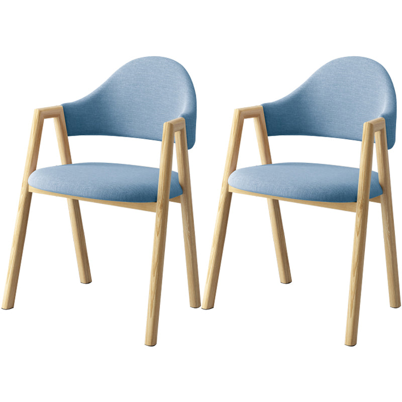 Scandinavian Study Room Metal Arm Chair Colorful Open Dining Chair with Natural Legs