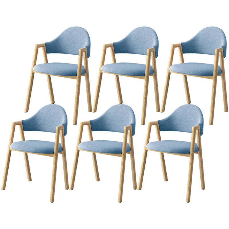 Scandinavian Study Room Metal Arm Chair Colorful Open Dining Chair with Natural Legs