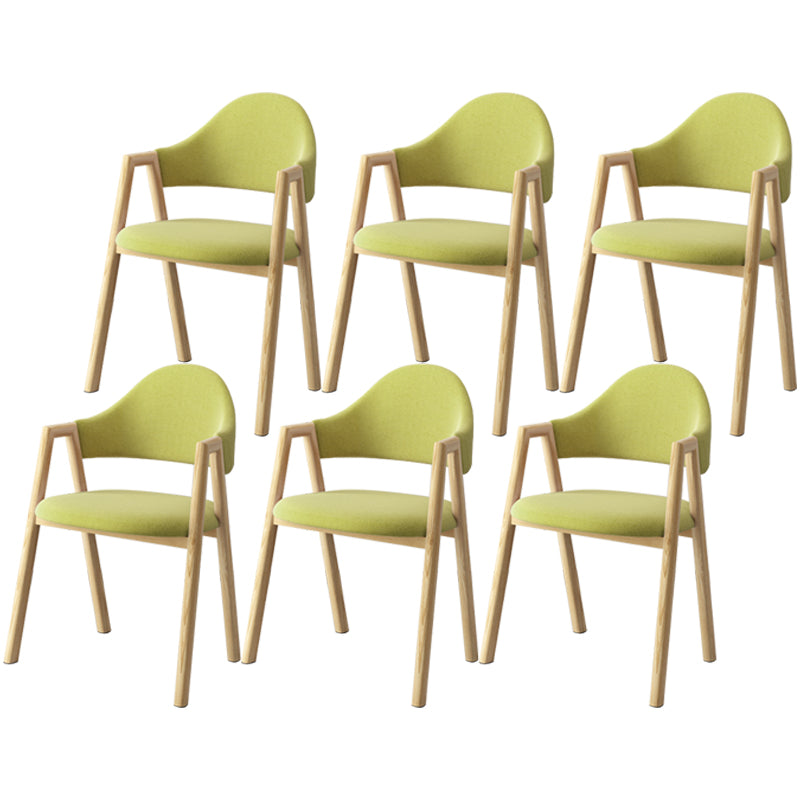 Scandinavian Study Room Metal Arm Chair Colorful Open Dining Chair with Natural Legs