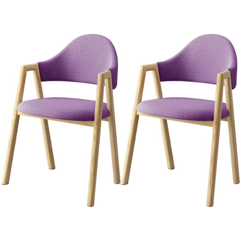 Scandinavian Study Room Metal Arm Chair Colorful Open Dining Chair with Natural Legs