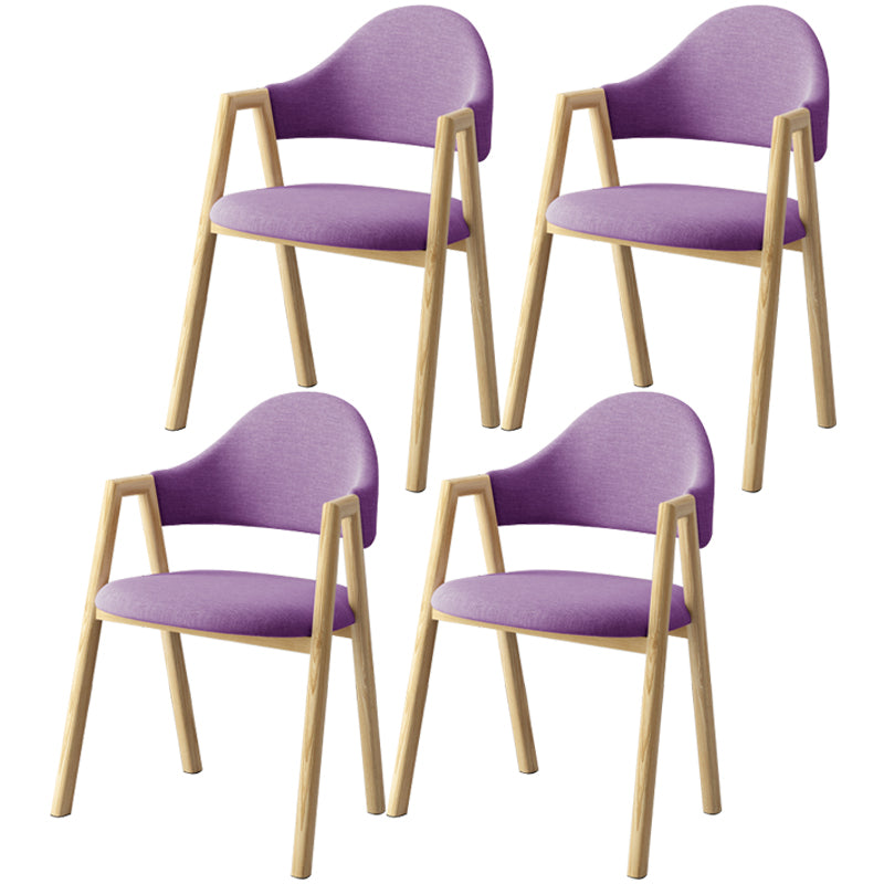 Scandinavian Study Room Metal Arm Chair Colorful Open Dining Chair with Natural Legs