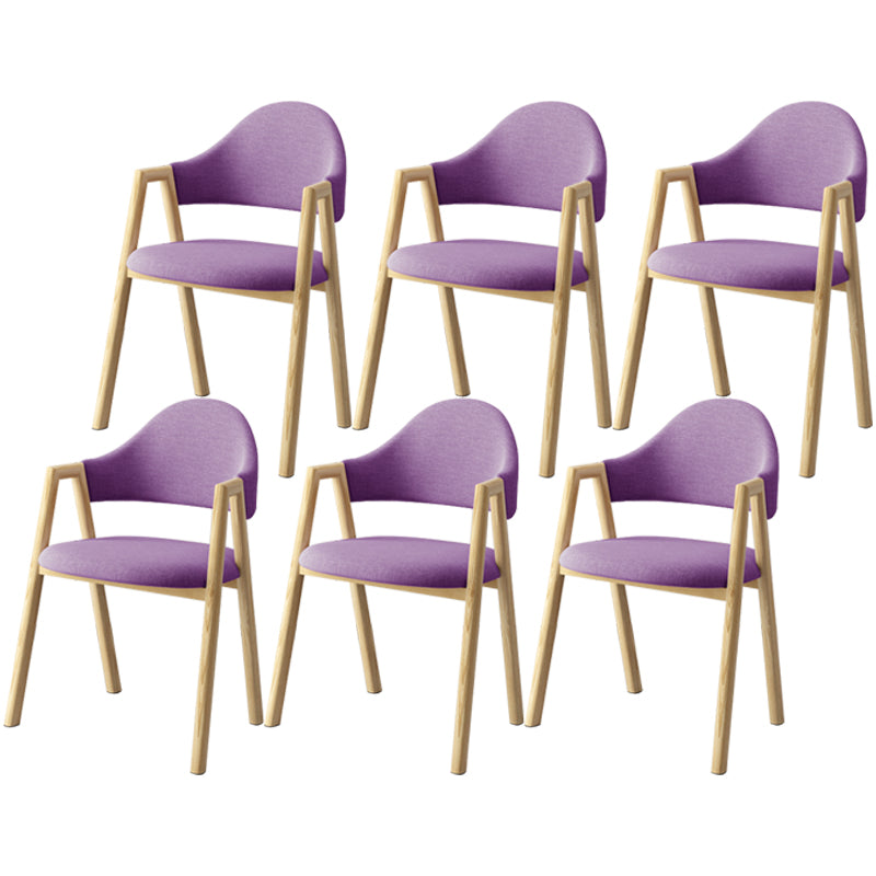 Scandinavian Study Room Metal Arm Chair Colorful Open Dining Chair with Natural Legs