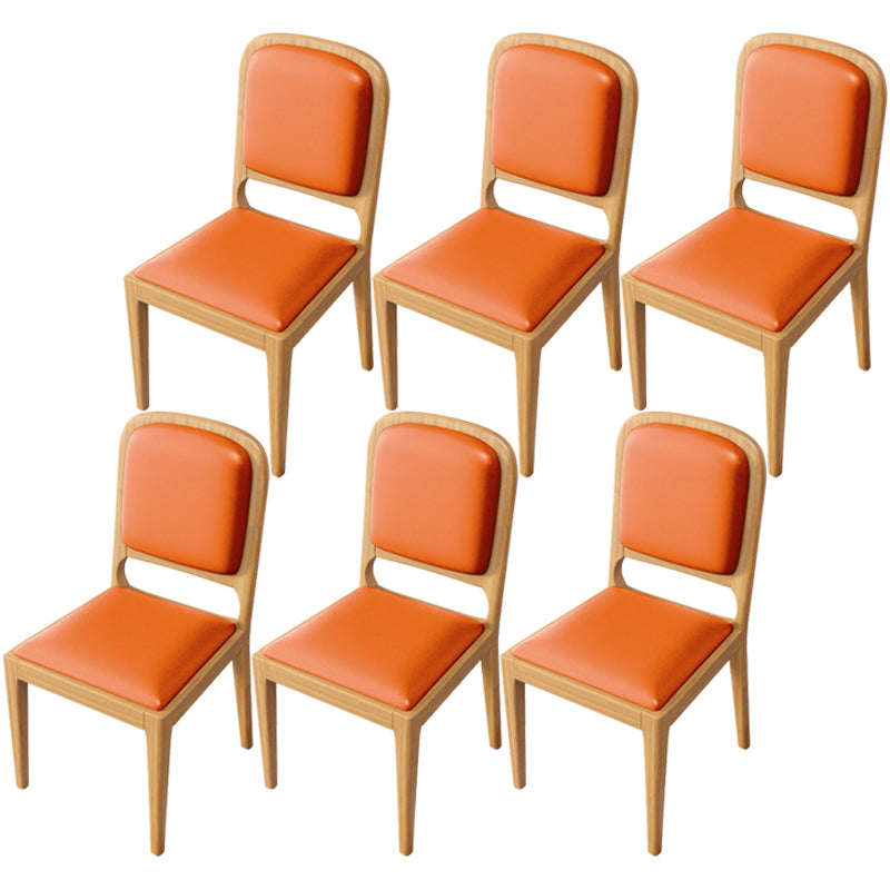 Modern Dining Chair 19'' Wide Open Side Chair with 4 Wood Legs for Home Use