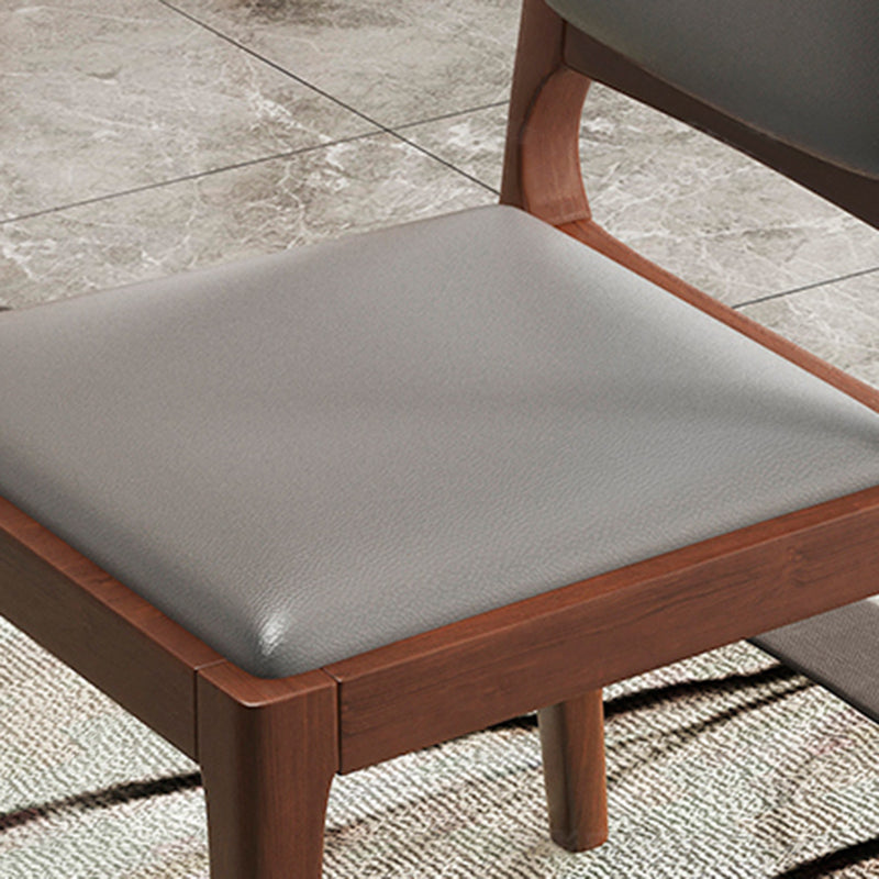 Modern Dining Chair 19'' Wide Open Side Chair with 4 Wood Legs for Home Use