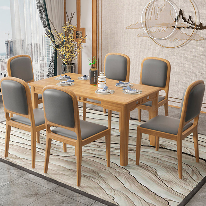 Modern Dining Chair 19'' Wide Open Side Chair with 4 Wood Legs for Home Use