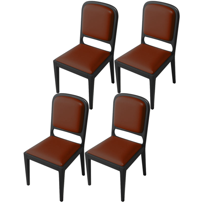 Modern Dining Chair 19'' Wide Open Side Chair with 4 Wood Legs for Home Use