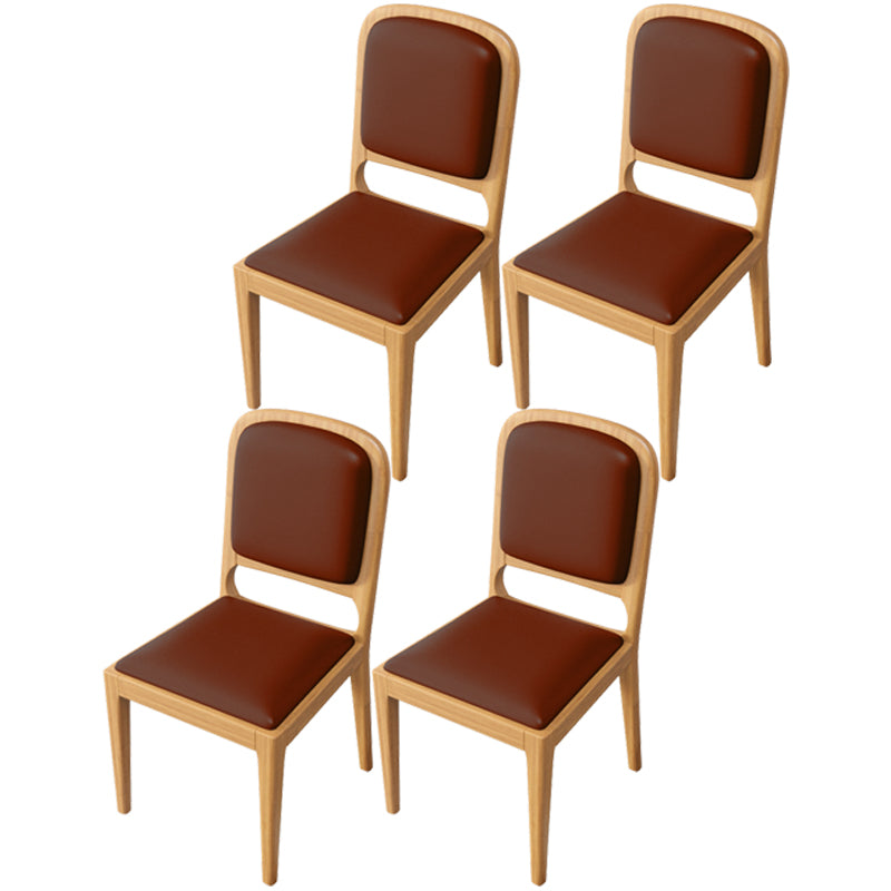 Modern Dining Chair 19'' Wide Open Side Chair with 4 Wood Legs for Home Use