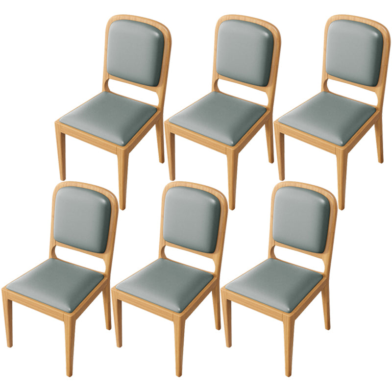 Modern Dining Chair 19'' Wide Open Side Chair with 4 Wood Legs for Home Use