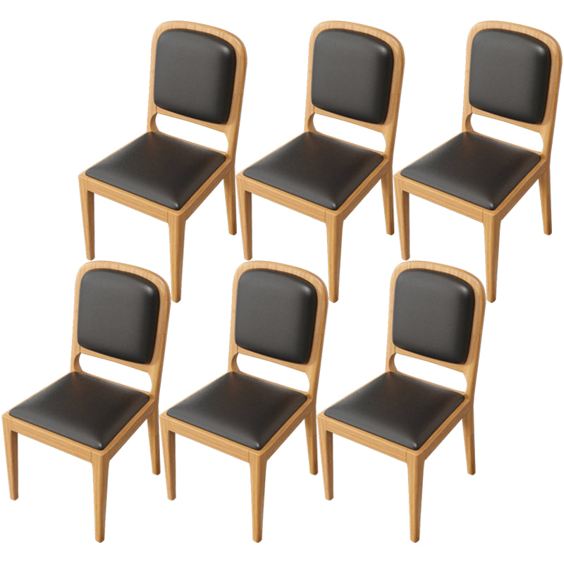 Modern Dining Chair 19'' Wide Open Side Chair with 4 Wood Legs for Home Use