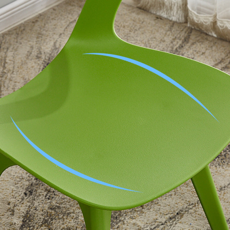 Ensemble de chaises de salle à manger en plastique, chaise d'appoint pour la maison scandinave, intérieur, dossier ouvert