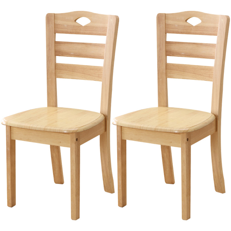 Chaise de salle à manger en bois massif de chêne de style traditionnel, chaise de salle à manger à dossier en échelle