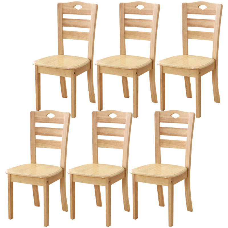 Chaise de salle à manger en bois massif de chêne de style traditionnel, chaise de salle à manger à dossier en échelle