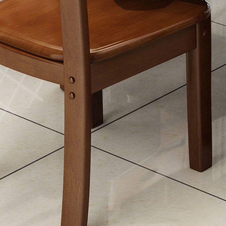 Chaise de salle à manger en bois massif de chêne de style traditionnel, chaise de salle à manger à dossier en échelle
