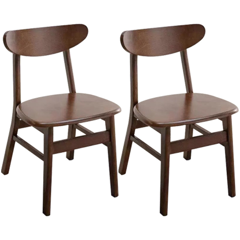 Modern Kitchen Opening Back Dining Side Chair Khaki Wood Dining Side Chair