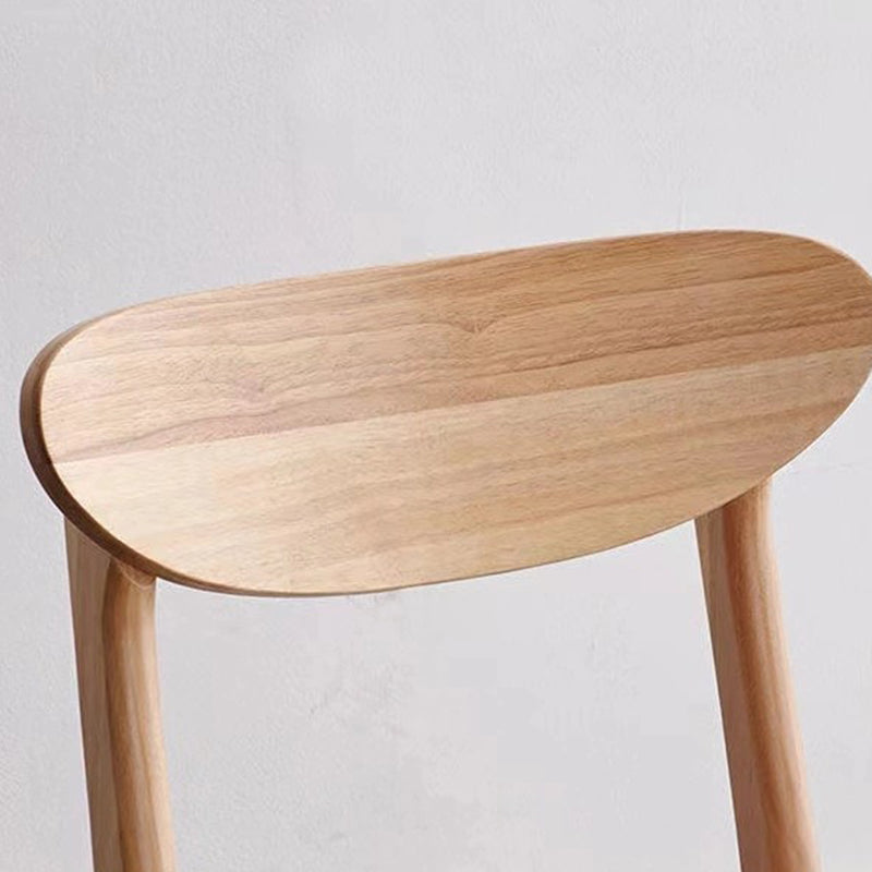Modern Kitchen Opening Back Dining Side Chair Khaki Wood Dining Side Chair