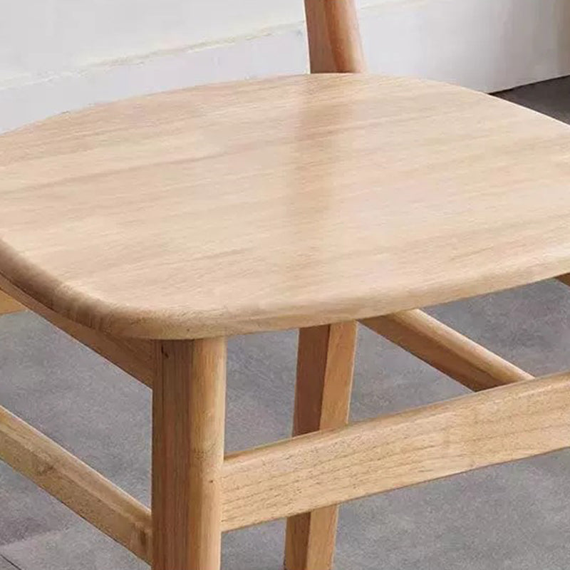 Modern Kitchen Opening Back Dining Side Chair Khaki Wood Dining Side Chair