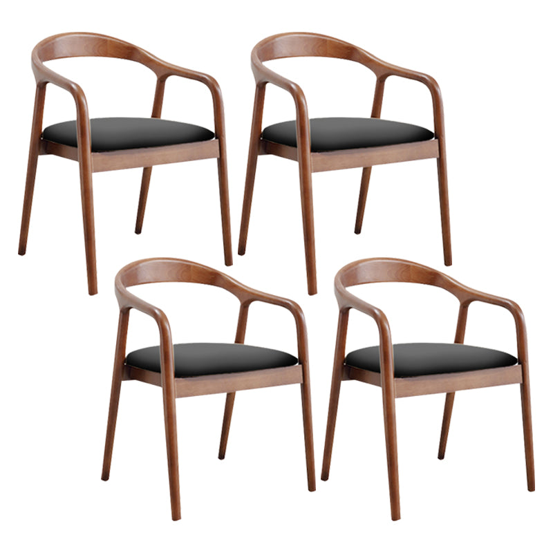 Chaise de salle à manger contemporaine en bois massif, chaise d'appoint à dossier ouvert pour la maison